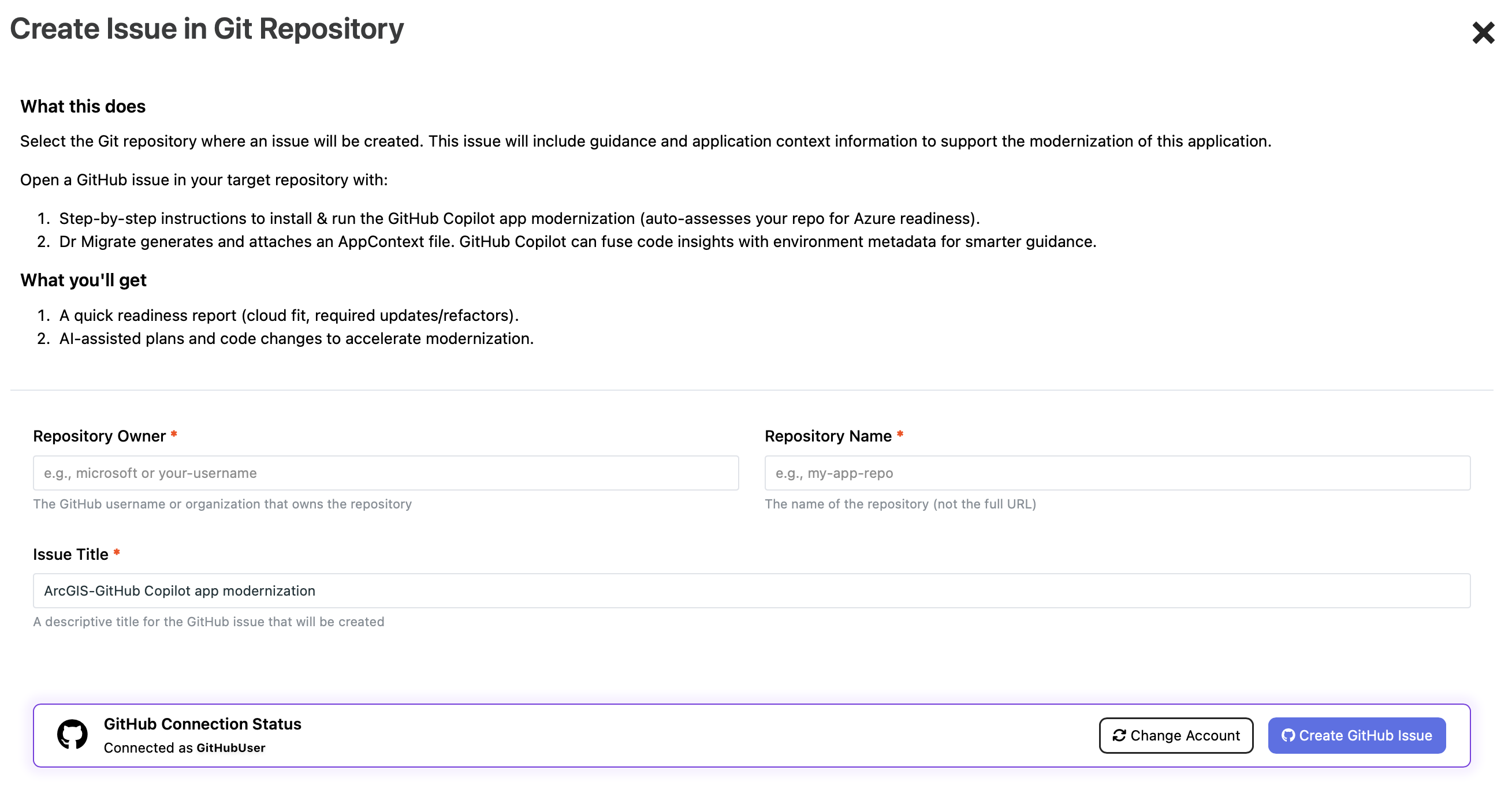 GitHub Issue Creation