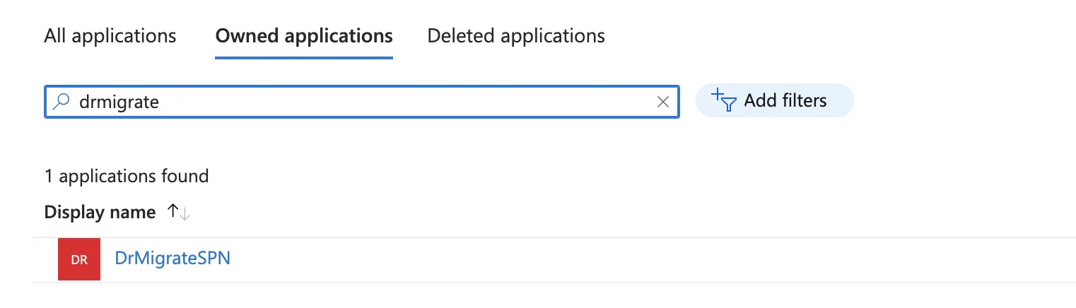 Azure Portal showing the Service Principal overview page with App Registration details